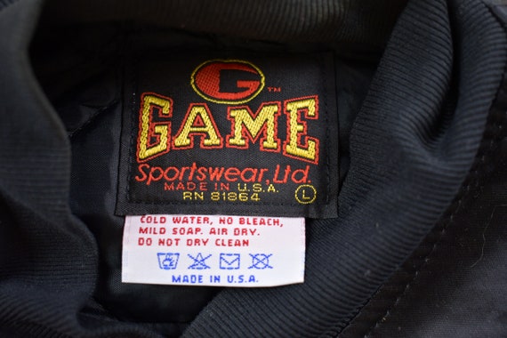 Vintage 1990s The Game Embroidered Satin Jacket J… - image 4