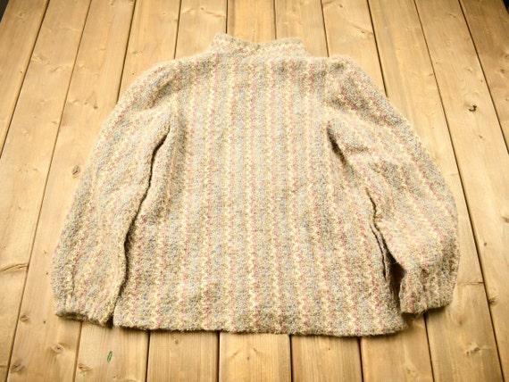 ☺*︎様 OLD Lambs wool sued knit Vintage 1980s Lambs Wool Knitted Sweater / Vintage Button up