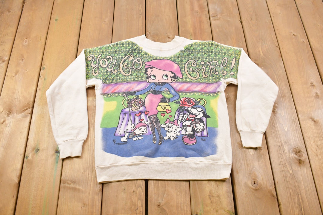 FREEZE BETTY BOOP 'BOOP THERE IT IS' VINTAGE 1990s ALL OVER PRINT TSHIRT main image 1