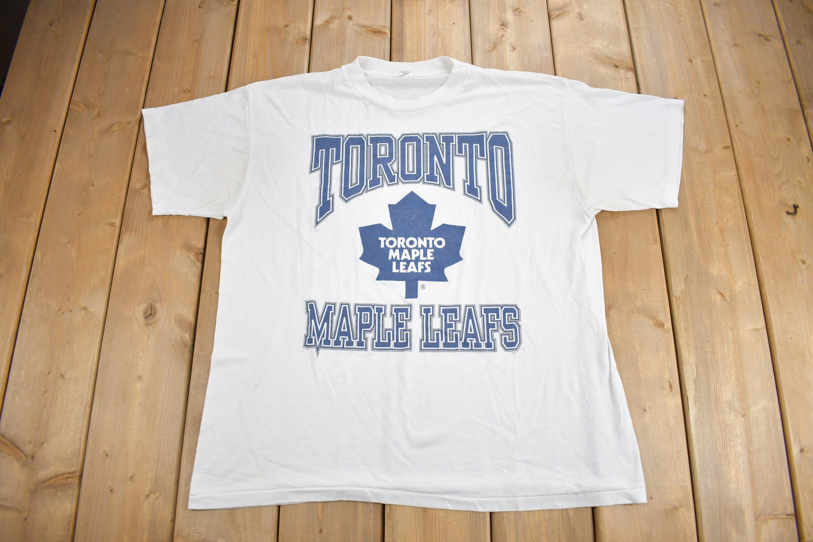 Vintage 90s Toronto Maple Leafs Hoodie - Trends Bedding