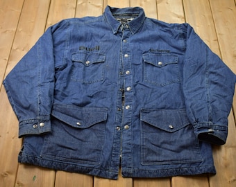 Vintage 1970s Sears Work Clothing Blanket Lined Denim Barn