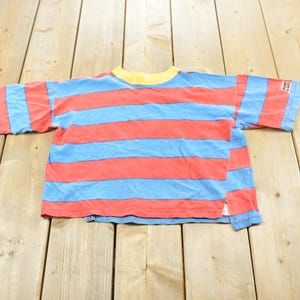 T-shirt a righe C Life vintage anni '90, taglia S da ragazzo / Streetwear / T-shirt basic anni '90 / Capo essenziale per la stratificazione