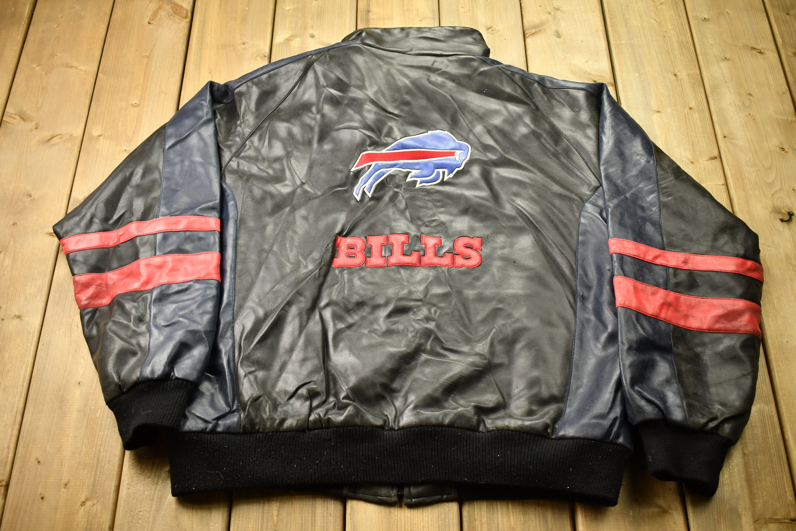 Vintage 1990s Buffalo Bills NFL Leather 