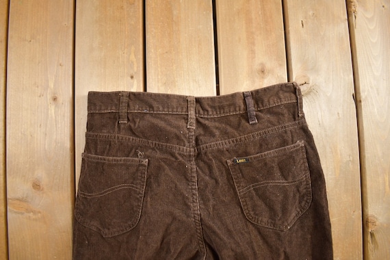 Vintage 1990s Lee Brown Corduroy Pants Size 32x32… - image 4