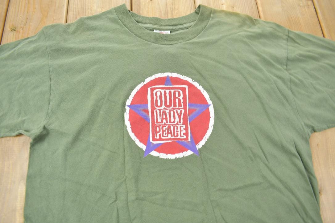 90s Our Lady Peace バンドTシャツ ヴィンテージ Tシャツ Vintage 1990s Our Lady Peace Kneel Down and Obey Band T-shirt