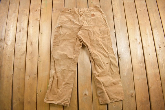 Vintage 1990s Carhartt Carpenter Pants Size 34 x … - image 3