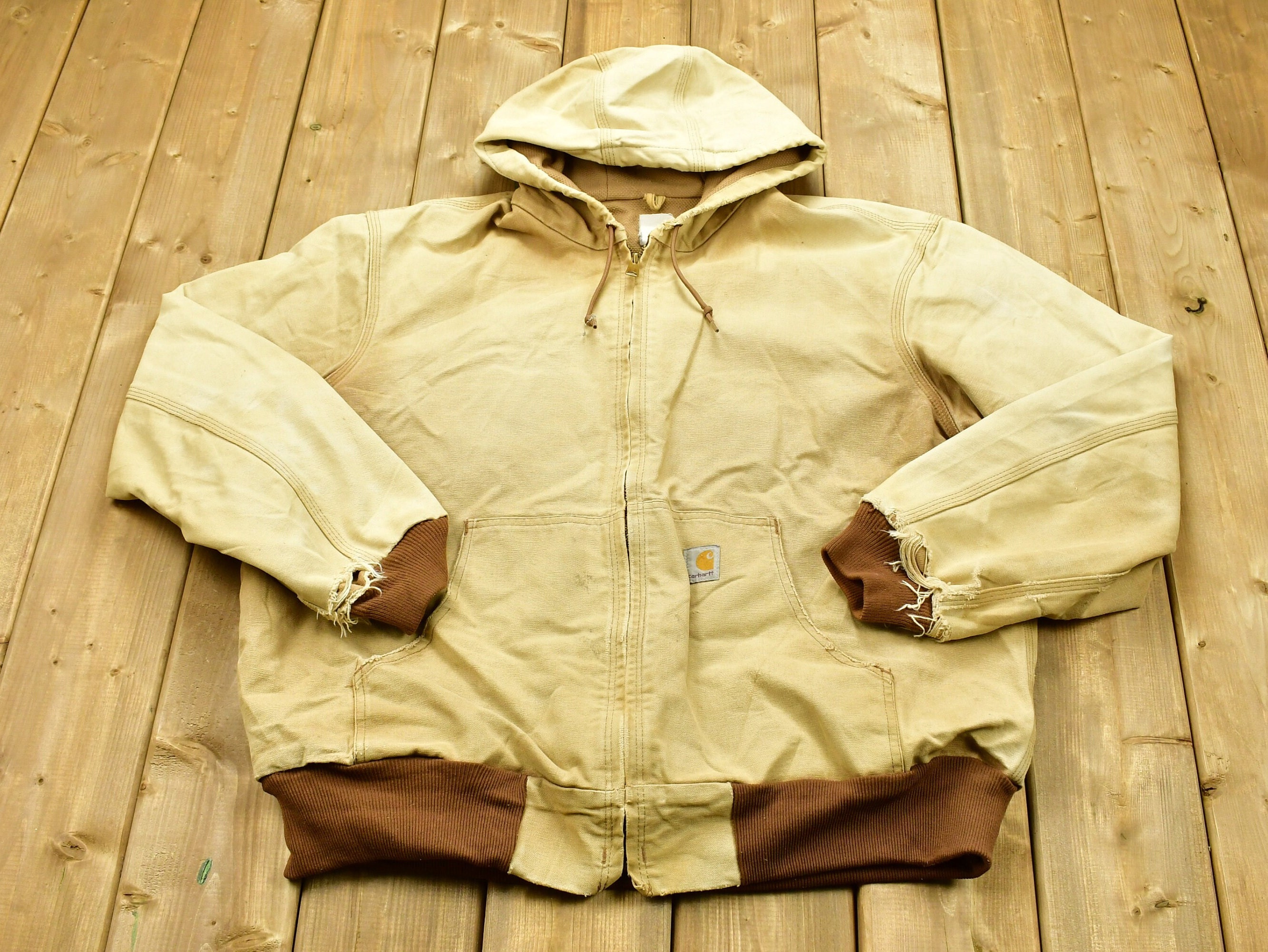 Vintage 80s Carhartt Jacket Hooded / Workwear / Streetwear Vintage 80s Carhartt Jacket Hooded / Workwear / Streetwear