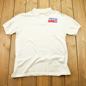 Vintage 1980s Pepsi Logo Polo T Shirt Graphic / Pepsi Shirt / Embroidered / Sportswear / Golf Shirt/ Streetwear / Made In USA