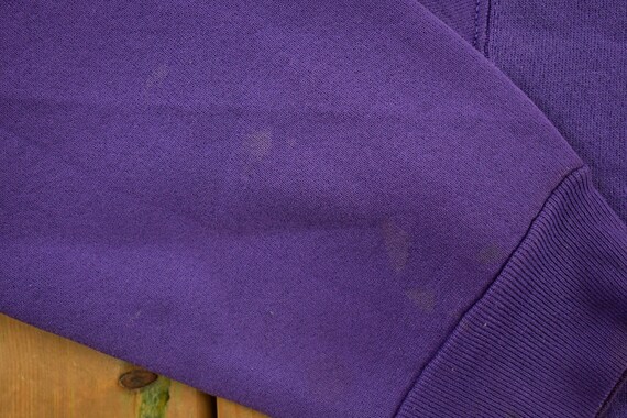 Vintage 1990s Blank Purple Crewneck Sweatshirt / … - image 5