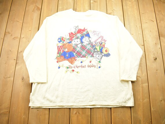 Vintage 1990s "Its A Perfect Holiday" Cute Kitten… - image 1