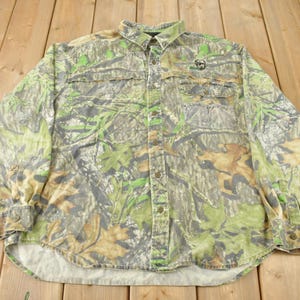 Vintage Y2K Field Staff Mossy Oak Camouflage Hemd / Größe XL / Outdoorsman / Jagdhemd / Schwergewicht