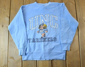 Vintage 1990s University Of North Carolina Tar Heels Collegiate Crewneck / Embroidered / NCAA Sweatshirt / Americana / Made In USA