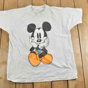 ヴィンテージ 1990 年代 ミッキーマウス ディズニー 漫画 プロモーション T シャツ / 90 年代 グラフィック T シャツ / ヴィンテージ ミッキーマウス / アメリカ製 / 90 年代 ディズニー T シャツ