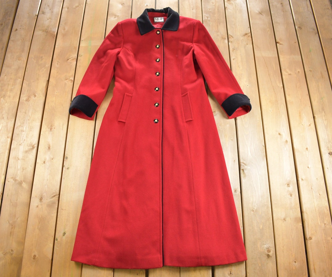 Vintage 1970s Mario De Pinto Full Length Wool Coat / Made in USA