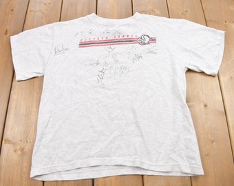 Vintage 1990s True fan Buffalo Sabres Signed Graphic T Shirt / Vintage T Shirt / Streetwear / Graphic Tee / Single Stitch / Made In USA