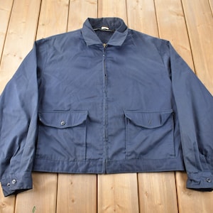 Vintage 1970s Lee Boxy Canvas Work Jacket Made In USA Size 48L