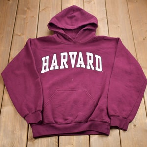 Vintage 1990s University Of Harvard Graphic Hoodie / 90s Hoodie / Vintage Varsity Sweater / Athletic Pullover / Streetwear Fashion