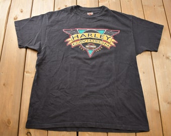 Vintage 1993 Harley Davidson of Salt Lake City Utah T-Shirt / Single Stitch / Made In USA / Biker Tee / Souvenir T Shirt