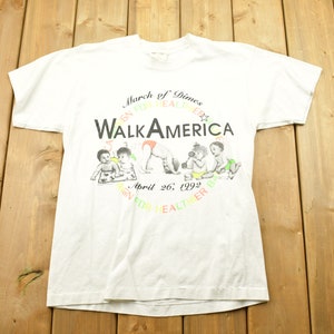 Vintage 1992 Walk America March Of Dimes T Shirt / 90s Vintage / Baby Graphic T-Shirt / Fundraiser Charity Print Tee / Made In USA