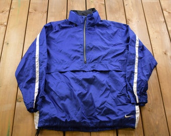 Vintage 90's Nike Half Zip Anorak Windbreaker Size Medium - Etsy