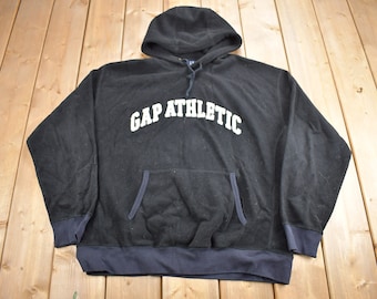 90s OLD GAP sweat made in USA オールドギャップ Vintage GAP Hoodie Sweatshirt – Classic Black Pullover, Cozy
