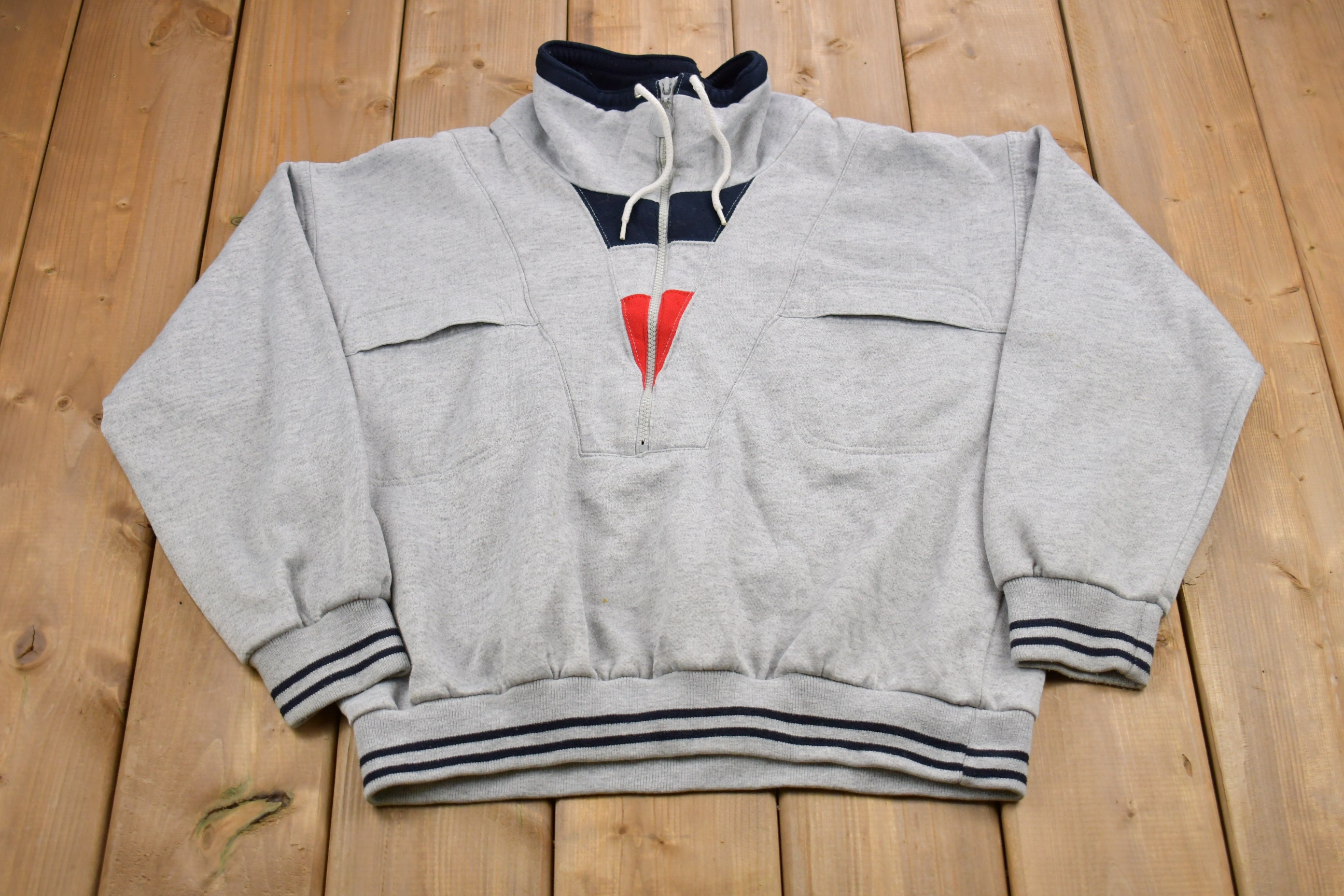 Half Zip 80s Sweater - Etsy