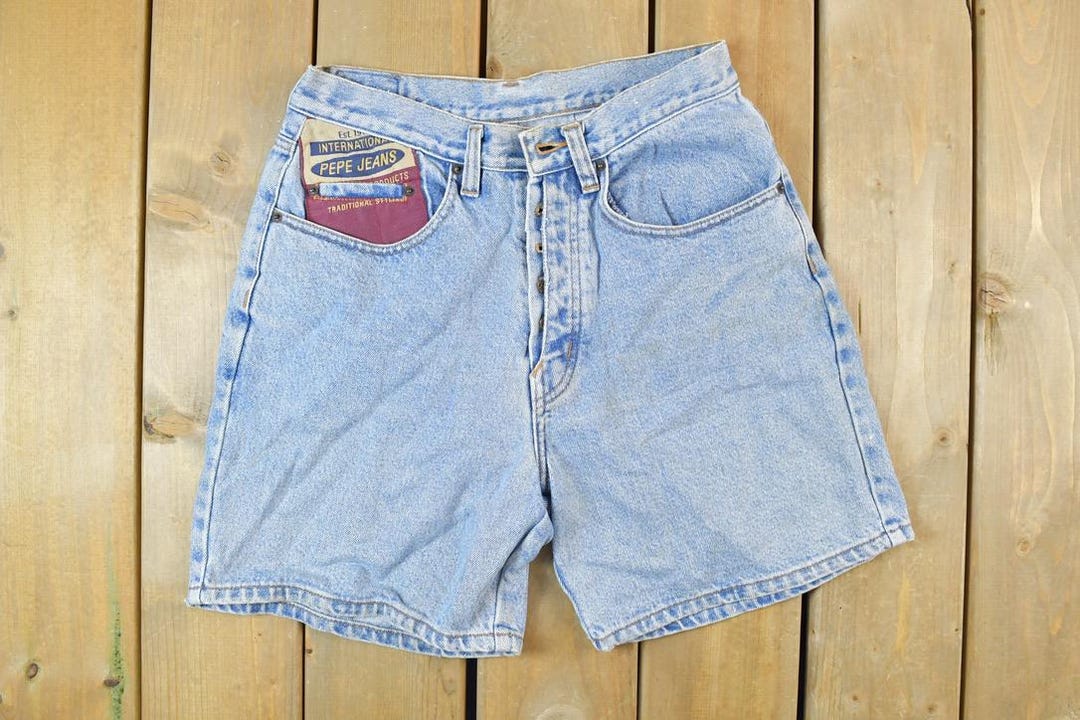 Vintage 1990s Pepe Jeans Jean Shorts 90s Button Fly Shorts