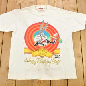 ヴィンテージ 1990 バッグス・バニー バースデー ルーニー・テューンズ カートゥーン プロモ T シャツ / シングルステッチ / ワーナーブラザーズ / カートゥーンネットワーク / ルーニー・テューンズ
