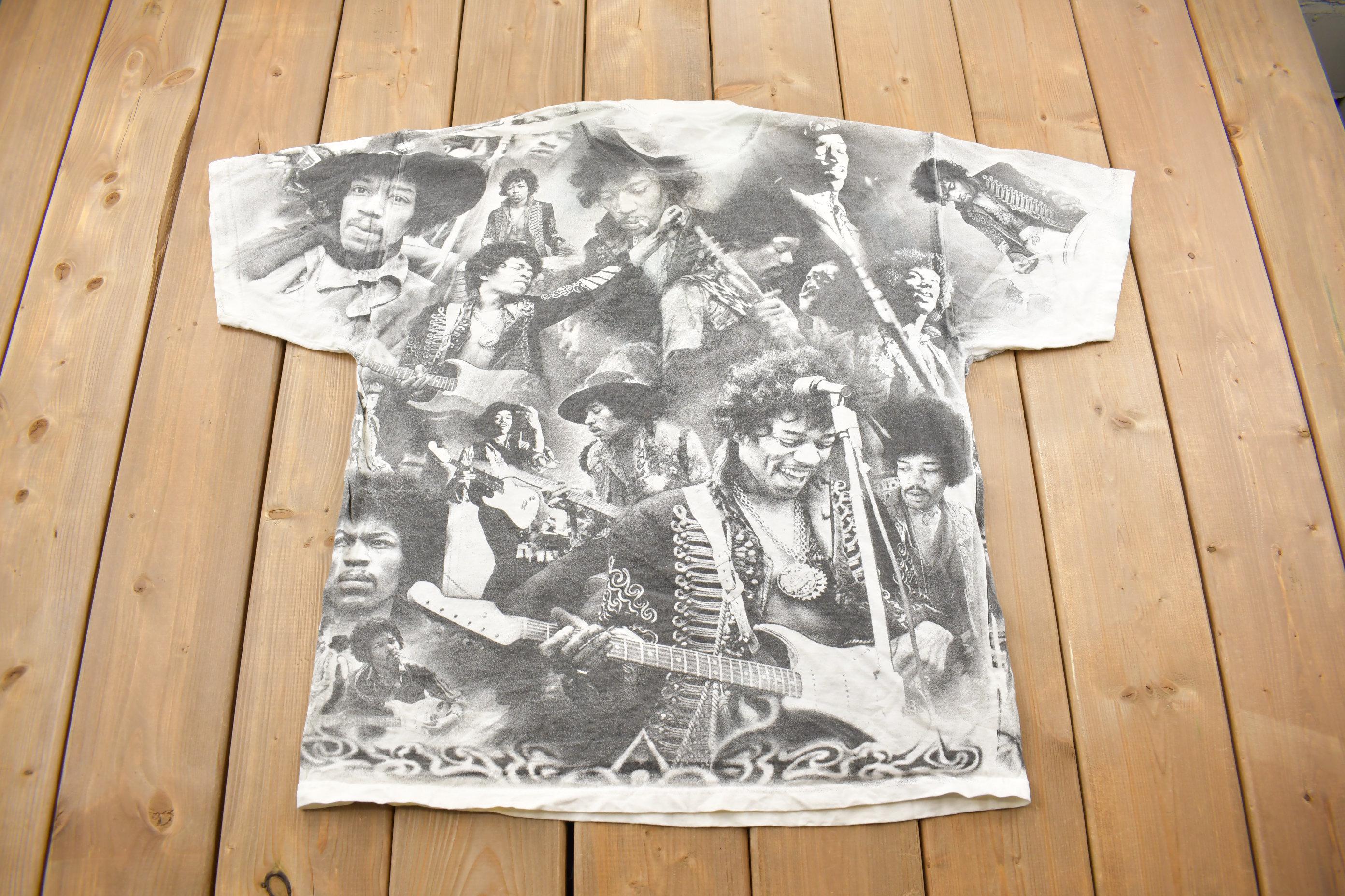 Vintage 1996 Jimi Hendrix All Over Print Band T-shirt / Band Tee