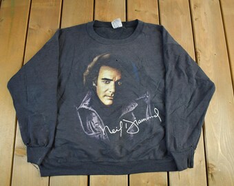 NEIL DIAMOND Shirt 90s Vintage Sweater on the Road Tour Sweatshirt