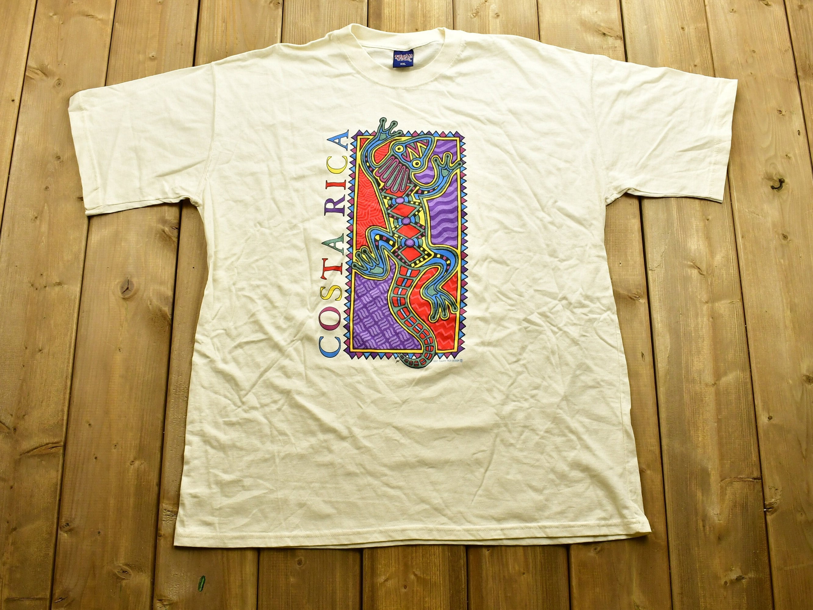 Vintage 1997 Costa Rica Lizard T-shirt Men