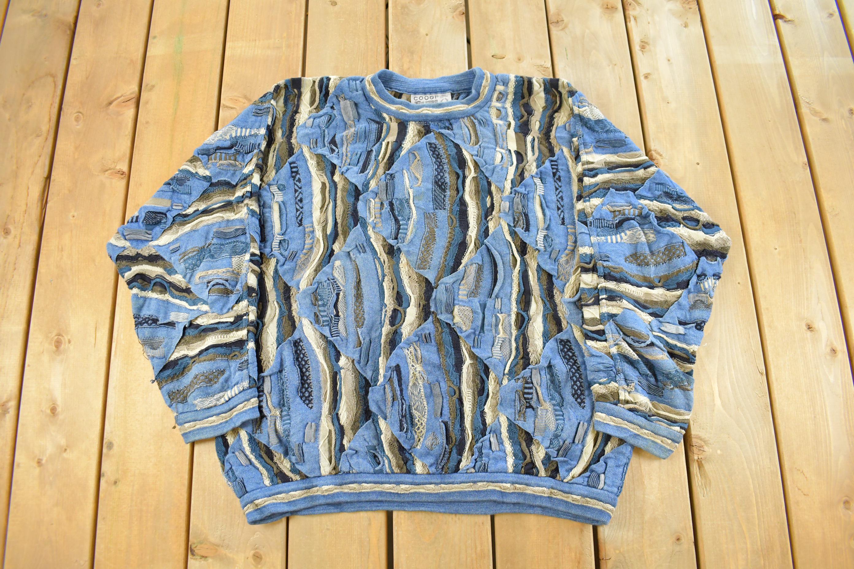 Vintage 1990s Coogi Blues Knit Sweater Men's XL / 90s Coogi / Made