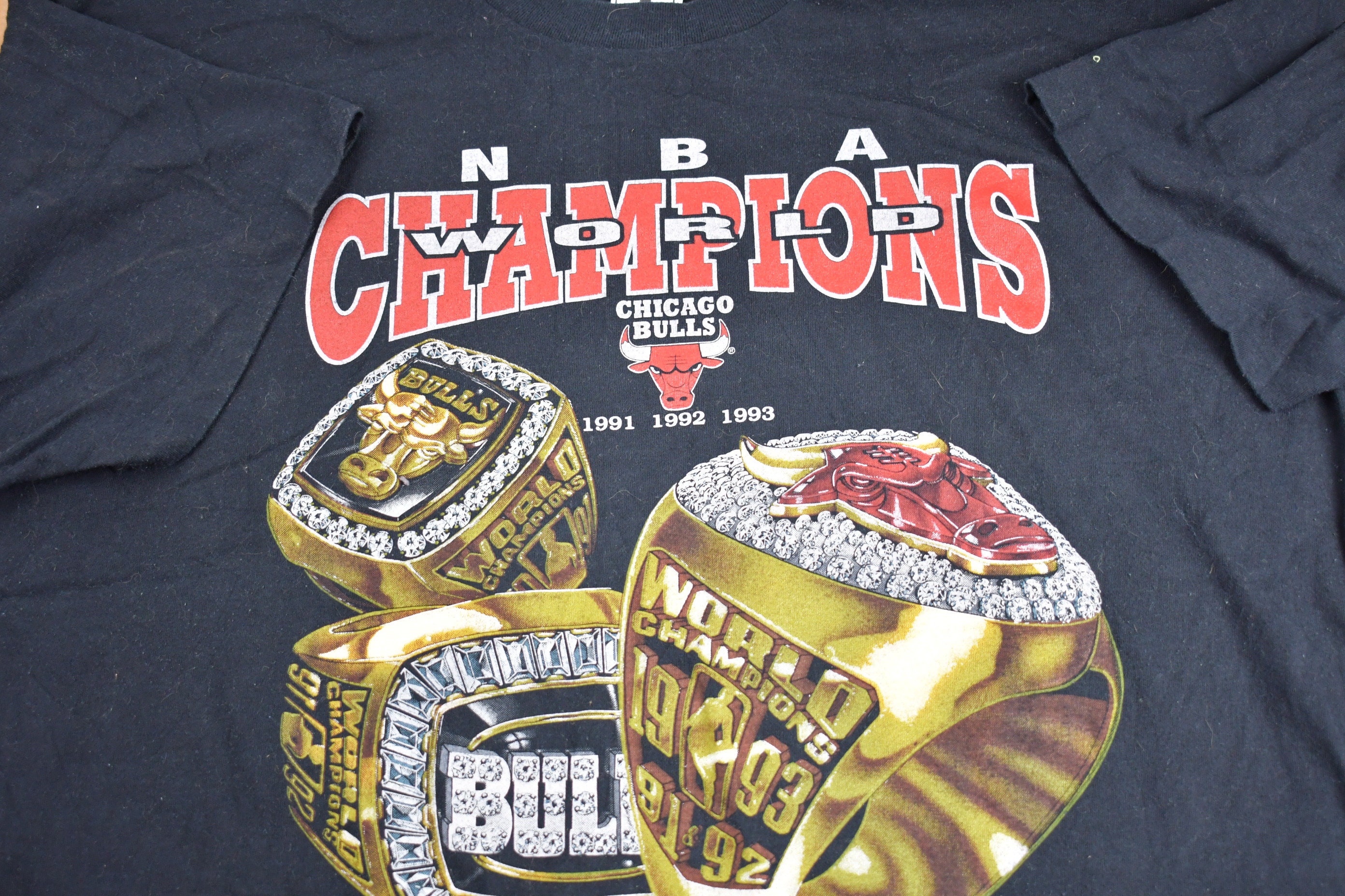 Vintage 1993 Chicago Bulls NBA World Champions Graphic T-shirt 