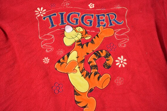 Vintage 1990s Disney Tigger Embroidered Fleece Sweate… - Gem