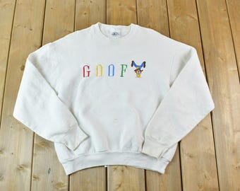 Felpa girocollo pesante vintage anni '90 con Topolino Disney / Felpa vintage / Disney vintage / Topolino / Ricamata / Prodotto negli Stati Uniti