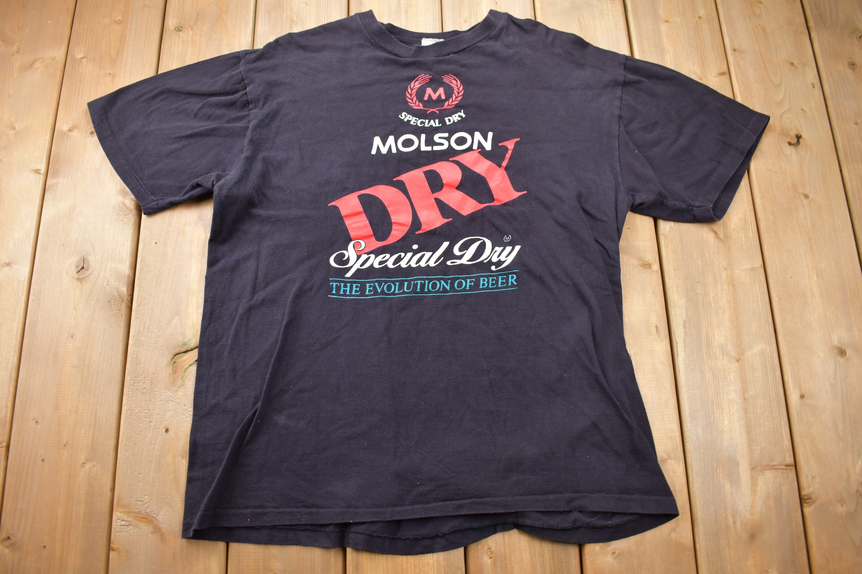 Vintage 1990s Molson Dry Special Day the Evolution of Beer Graphic 