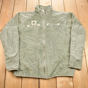 Vintage 1990s US Air Force Cold Weather Polar Tec Fleece Sweater / US Army / Streetwear Fashion / Army Jacket / Deep Pile Fleece / Size M