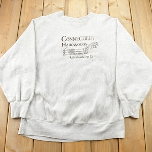 Vintage 1980s Connecticut Hardwoods Champion Reverse Weave Warmup Sweatshirt / Vintage Champion / Made IN USA / Streetwear