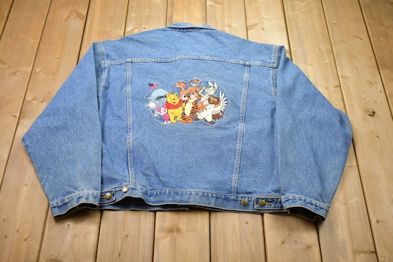 1990年代ヴィンテージ くまのプーさん 刺繍入り ジーンズジャケット 
