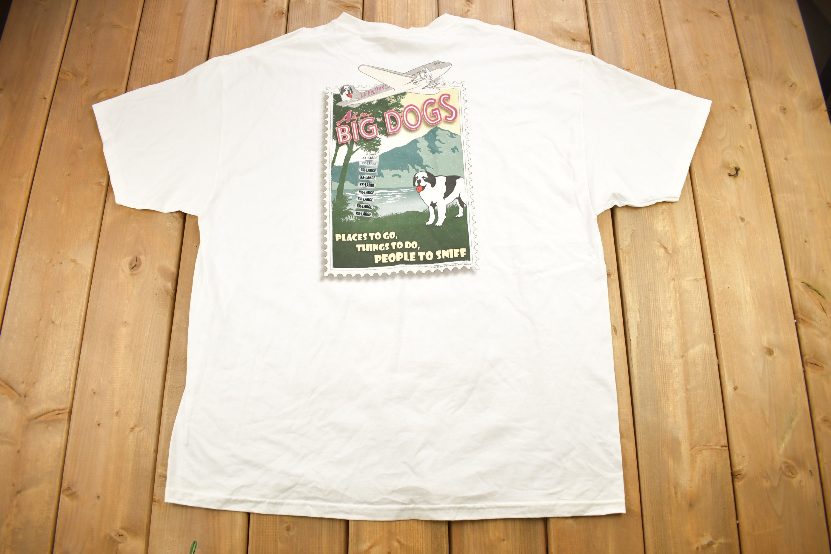 Vintage 1997 Deadstock Air Big Dogs Graphic T Shirt / Vintage T