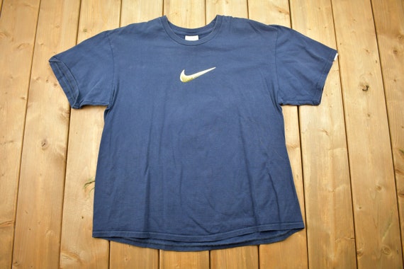 Vintage 1990s Nike Middle Swoosh T Shirt / Nike Sportswear / - Etsy