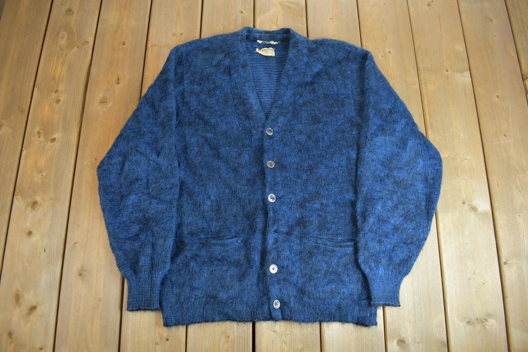Vintage 1960s Baggy Shag by Lord Jeff Mohair Knit Cardigan Vintage 1960s Baggy Shag by Lord Jeff Mohair Knit Cardigan