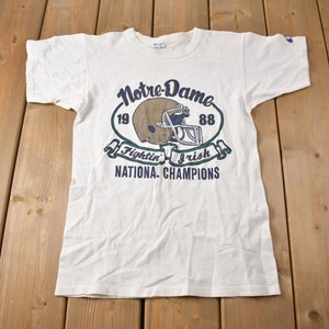 Vintage 1988 Notre Dame Ringer Ringer Irish Collegiate Champion Ringer T-Shirt / Ringer T-Shirt / Americana / Sportswear / Made In USA / 80er Jahre Champion