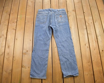 Vintage 1990s Carhartt Work Pants Size 36x32 / Traditional Fit / Distressed Carhartt / Vintage Workwear
