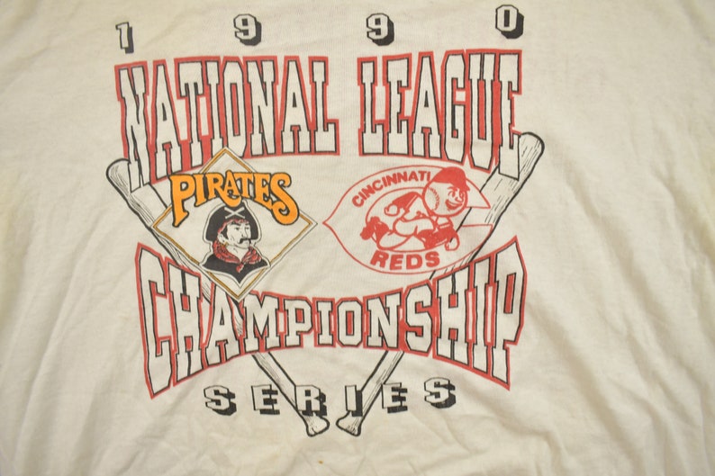 Vintage 1990 Reds and Pirate Championship MLB Graphic T-shirt / Made in ...