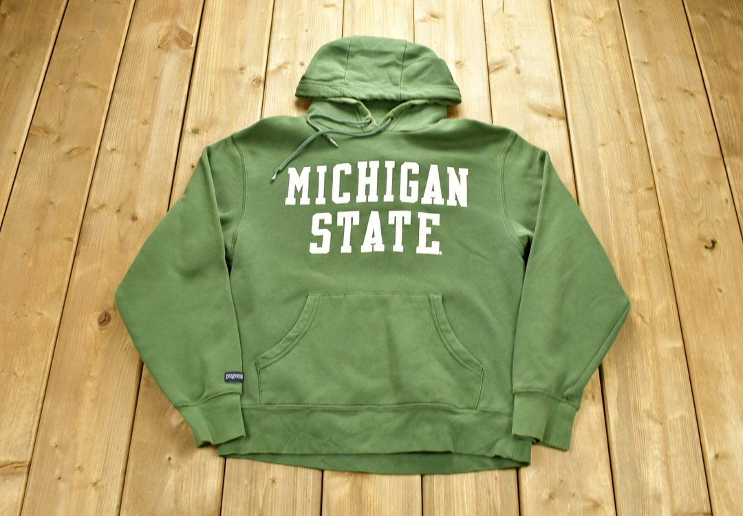 VTG 90s Green Vertical Stripe Heavyweight Fleece Pullover