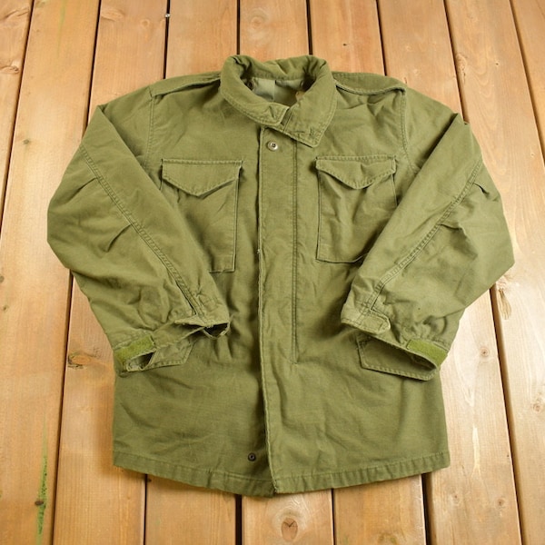 Vintage jaren 1990 M-65 Amerikaanse militaire veldjas/Militaria/Vintage leger/Streetwear Fashion/Souvenir/militaire jas/Made in USA
