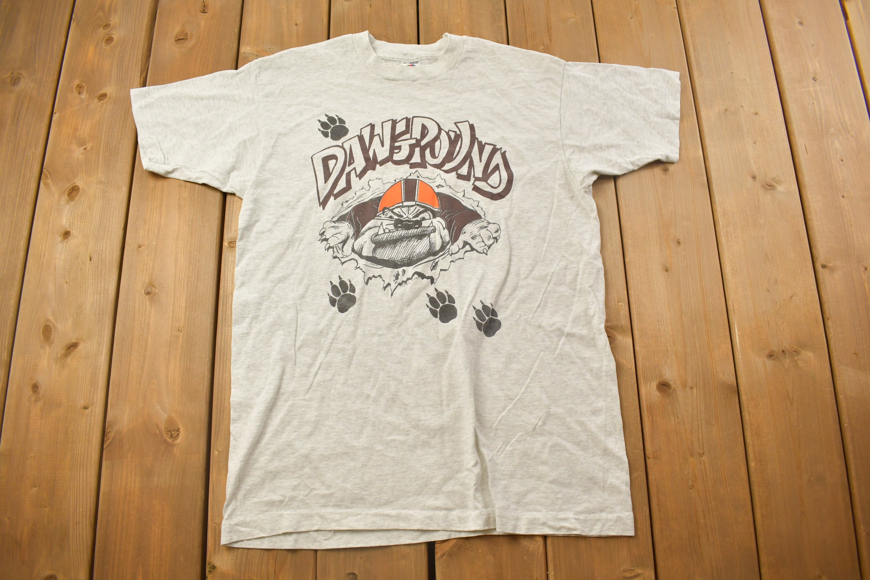 Vintage 1990s Cleveland Browns Dawgpoud NFL Graphic T-Shirt/ Made In USA / Single Stitch / NFL / 90s Streetwear / Sportswear