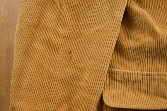Vintage 1970s Corduroy Blazer Button Up Shirt / M… - image 4