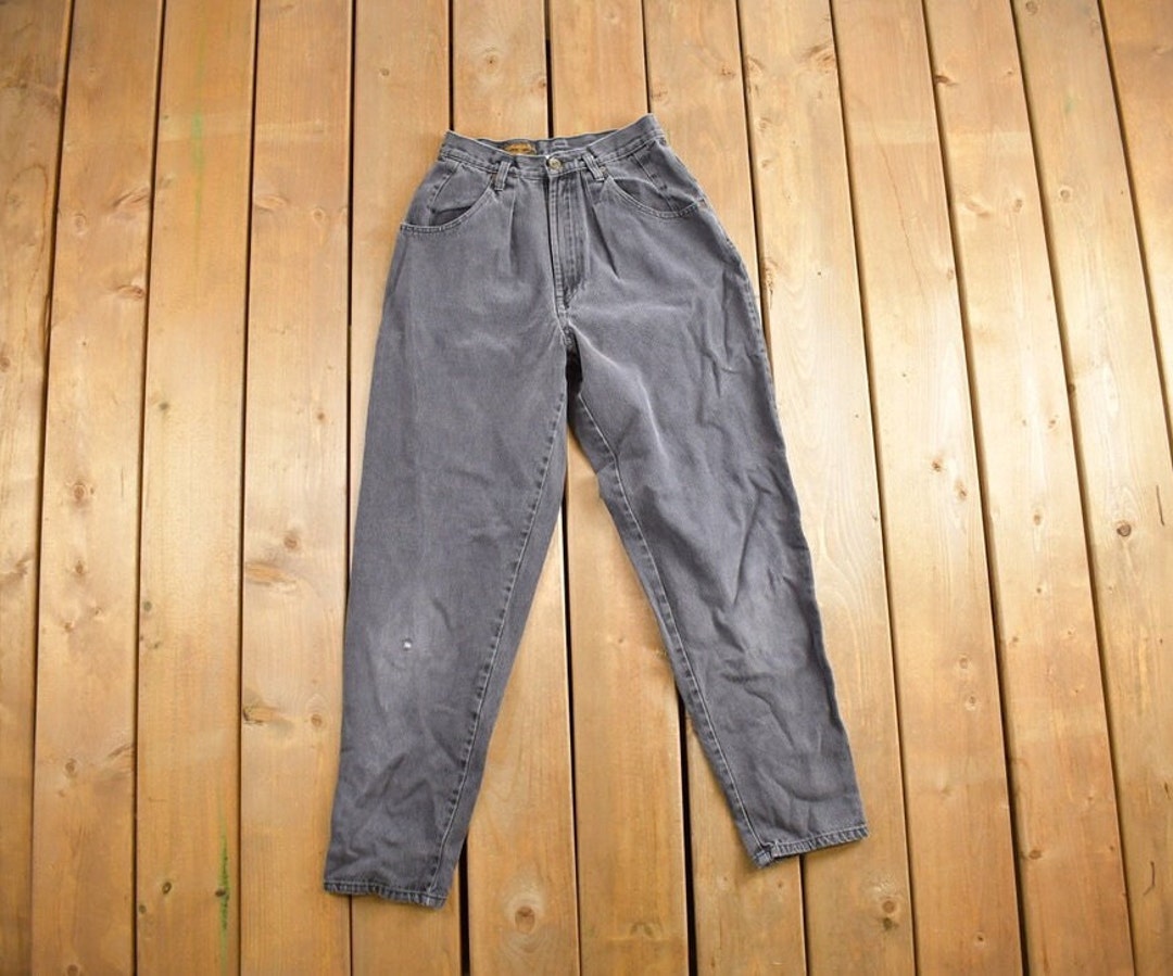 USA製 90s Eddie Bauer black denim pants Vintage 1990s Eddie Bauer Black Denim Jeans Size 26x29
